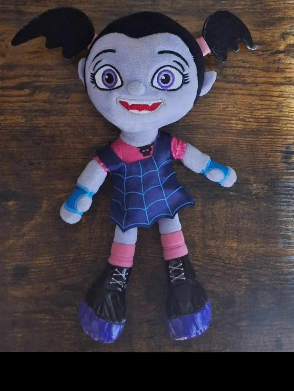 Cute Disney Junior VAMPIRINA Dressed As A Rocker 11” Soft Plush Doll.
